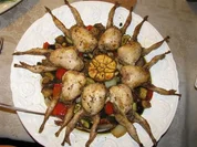 Geflügel: Wachteln auf Ofengemüse - Rezept