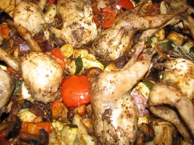 Geflügel: Wachteln auf Ofengemüse - Rezept - Bild Nr. 3