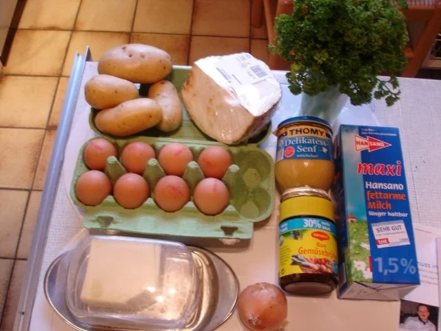 Senfeier mit Sellerie-Kartoffel-Püree - Rezept - Bild Nr. 2