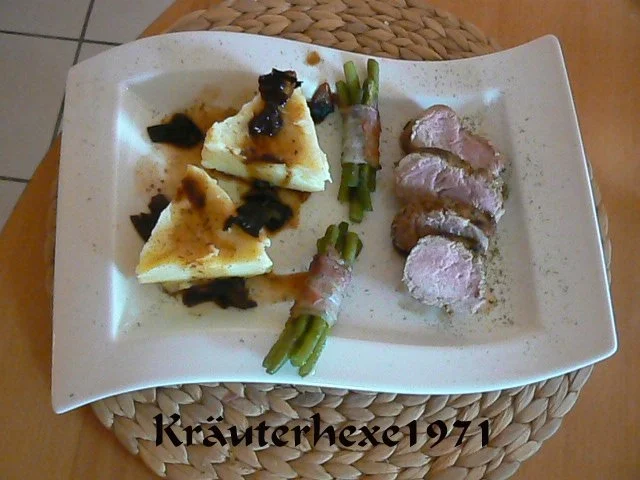 Schweinefilet mit Kartoffel-Trüffelpüree und - Rezept