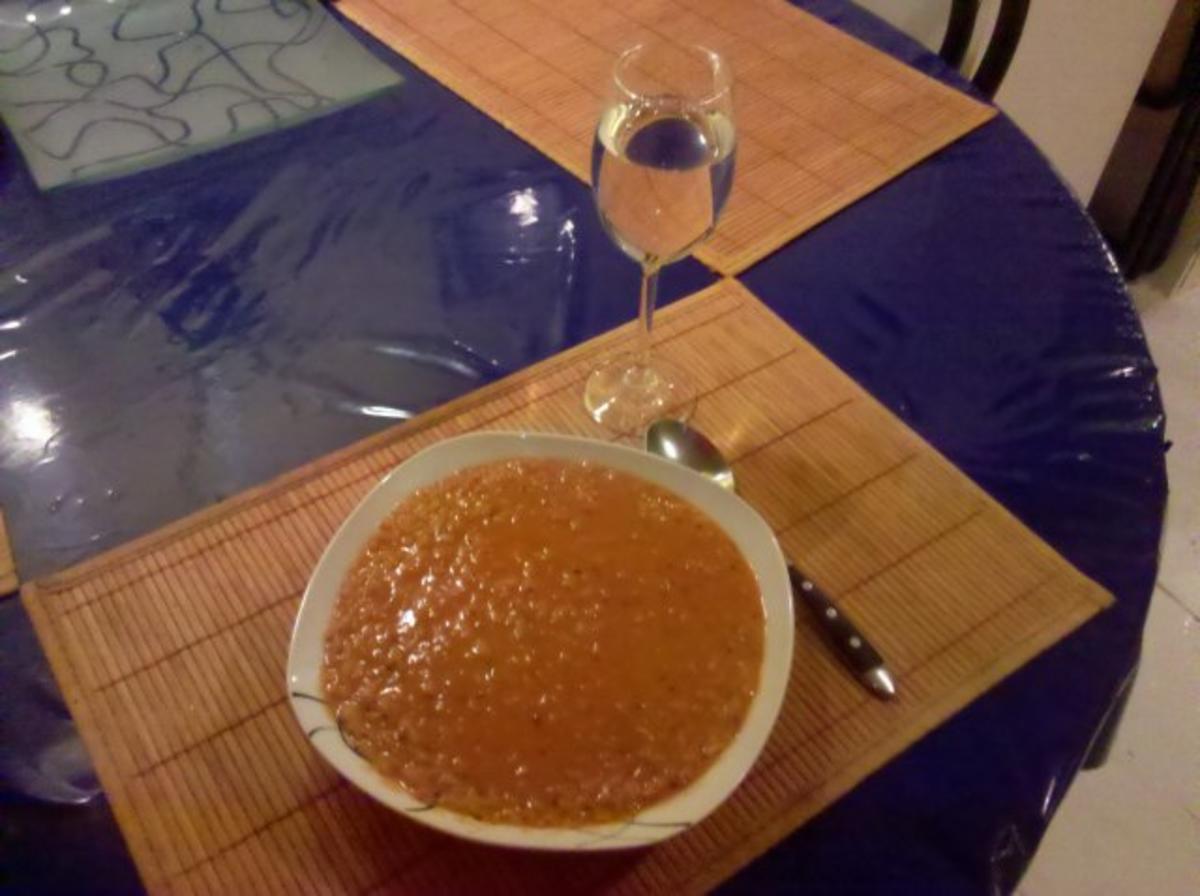 Suppe: Tomatig-sahnige Linsen-Reissuppe im Mediteranen Stil - Rezept - Bild Nr. 5