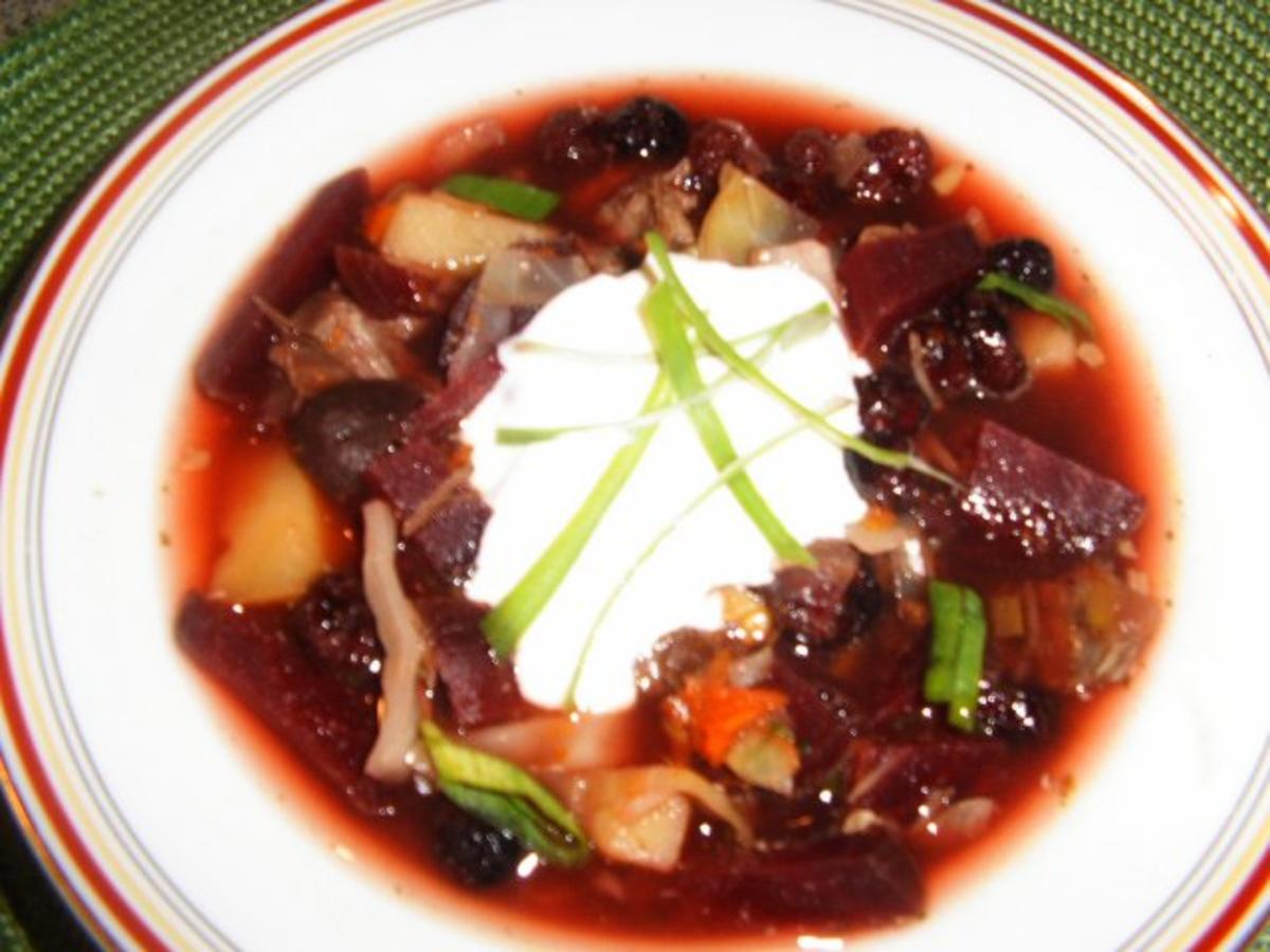 Borschtsch mit Cranberries - Rezept Eingereicht von wastel