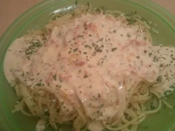 Rezept: Eismeergarnelen o. Lachs in Brunchsoße Bild Nr. 3 Eismeergarnelen o. Lachs in Brunchsoße - Rezept - Bild Nr. 3