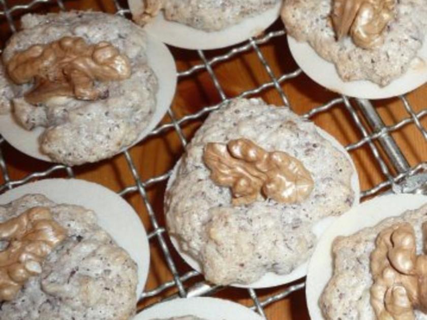 Weihnachtsgebäck : Walnuss- Makronen - einfach - 503 kcal/100g