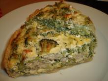 Pikante Brokkoli-Lachs-Quiche als Vor- oder Hauptspeise - Rezept