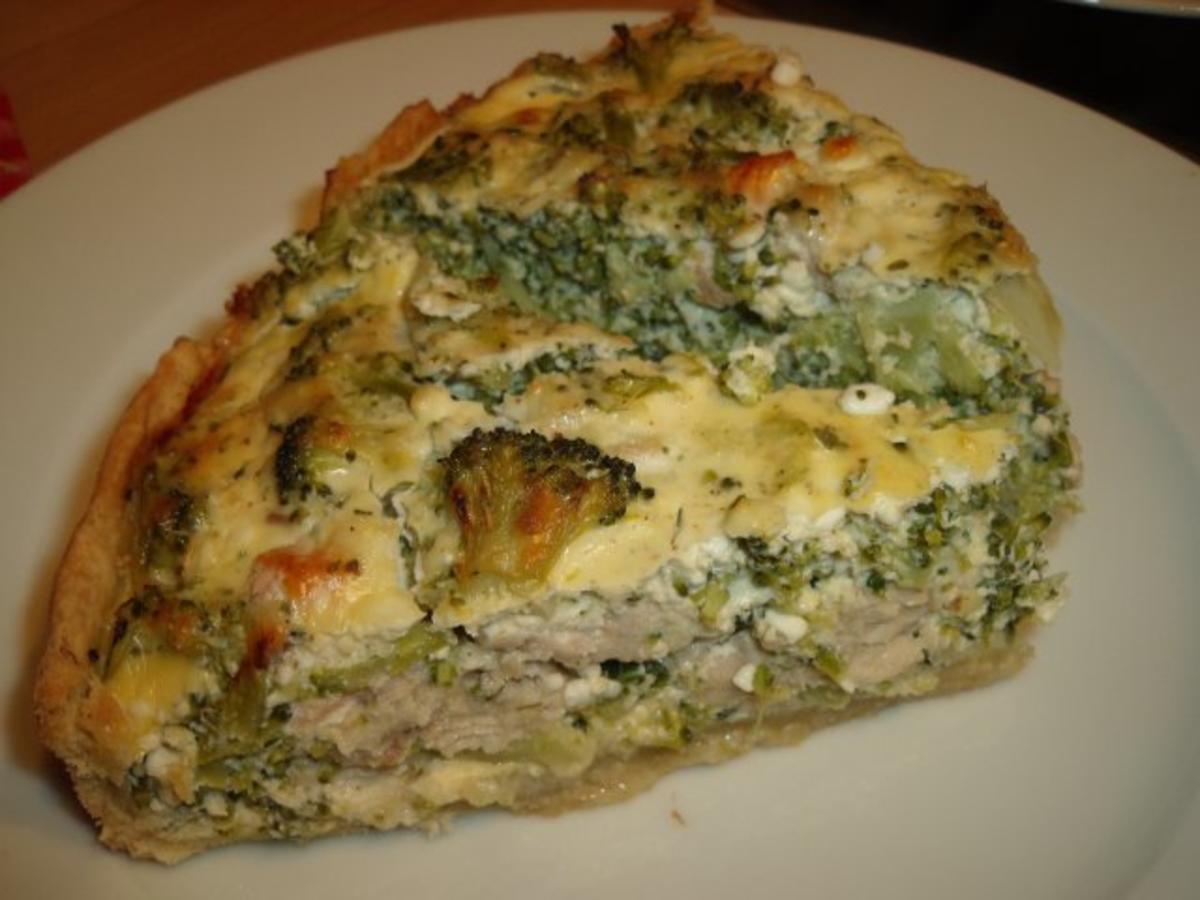 Bilder für Pikante Brokkoli-Lachs-Quiche als Vor- oder Hauptspeise - Rezept