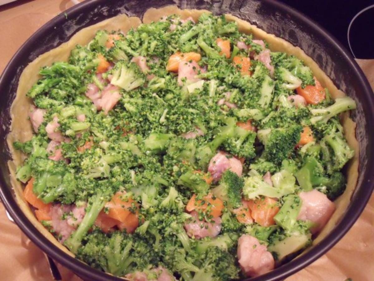 Pikante Brokkoli-Lachs-Quiche als Vor- oder Hauptspeise - Rezept - Bild Nr. 2