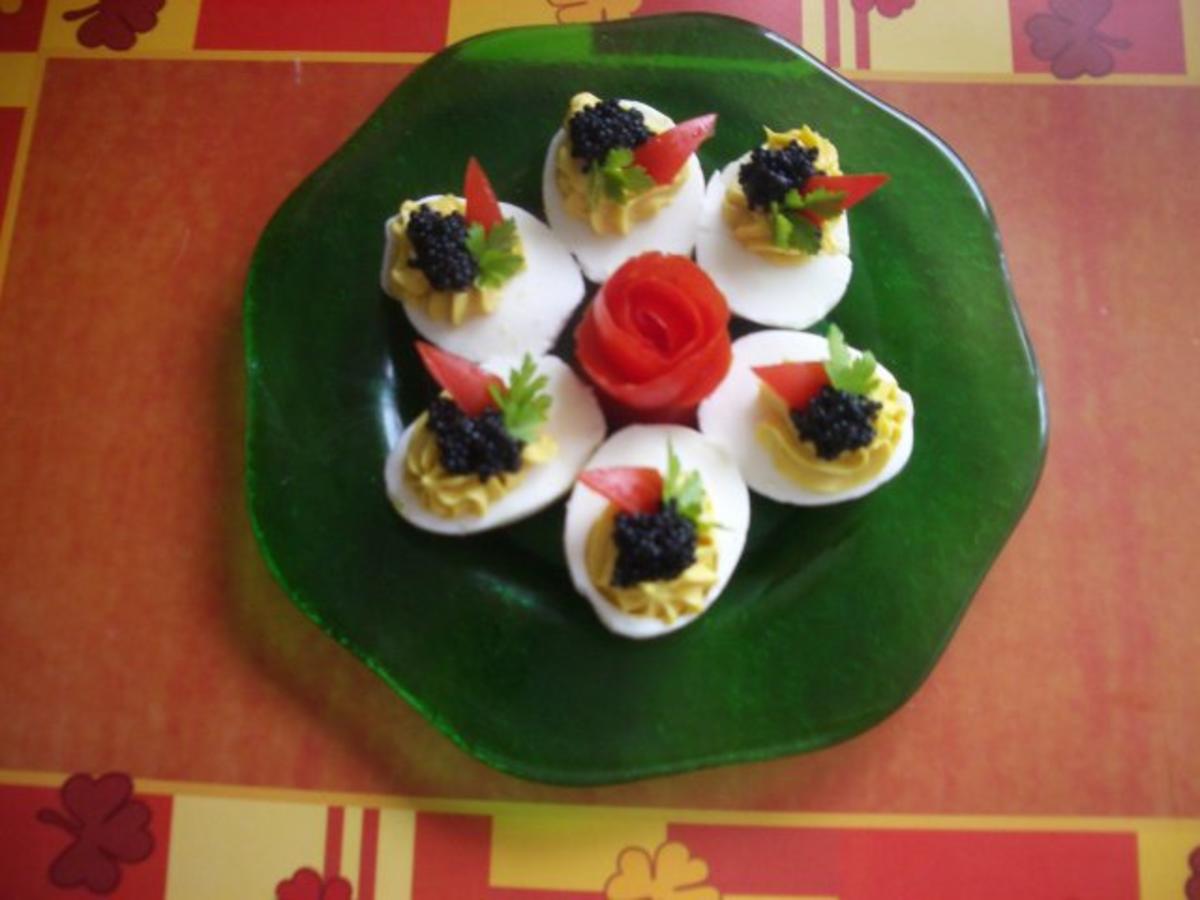 gefüllte Eier mit Kaviar - Rezept - Bild Nr. 3