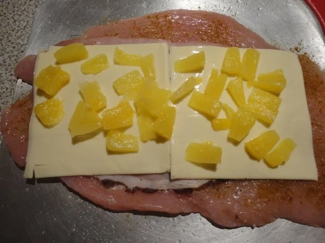 gefüllte Puten Röllchen "Hawai" - Rezept - Bild Nr. 4