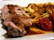 Cassis-Schweinchen (NT) mit Tagliatelle - Rezept