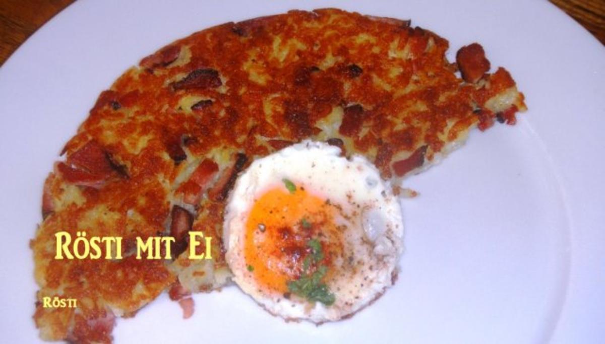 Schweizer-Rösti mit Schinken und Ei - Rezept