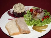 Truthahnsülze und Auberginenpaste - Rezept