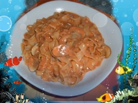 Rezept: Pfannengericht : Nudelpfanne - Thunfisch - Champignons Pfannengericht : Nudelpfanne - Thunfisch - Champignons - Rezept