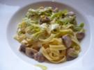 Pasta mit Porree-Schinken-Sauce - Rezept