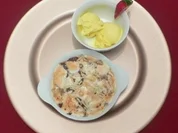 Bananen-Schokoladenauflauf gratiniert mit Mandeln und Marshmallows - Rezept