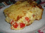 Gemüsekuchen arabischer Art ....mit gebratenem Hähnchen. - Rezept