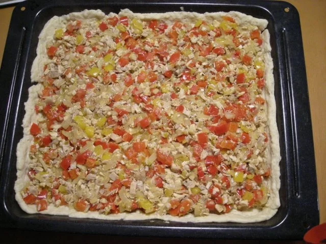 Gemüsekuchen arabischer Art ....mit gebratenem Hähnchen. - Rezept - Bild Nr. 7