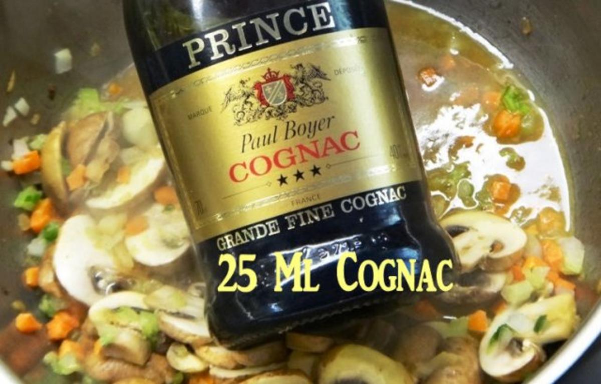 Hühnerbrust-Filets auf Champignon-Limone-Cognac-Sahne und Spinat - Rezept - Bild Nr. 9