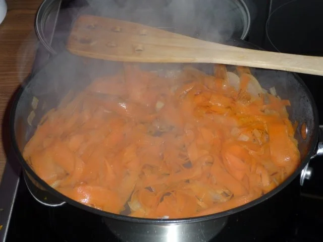 Mein Neujahrsessn - Vorspeise : Kürbissuppe mit Dattel im Speckmantel - Rezept - Bild Nr. 4