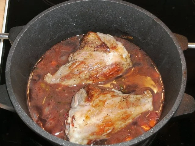 Rezept: Fleisch: Lammhaxe, geschmort in Portwein Bild Nr. 5 Fleisch: Lammhaxe, geschmort in Portwein - Rezept - Bild Nr. 5