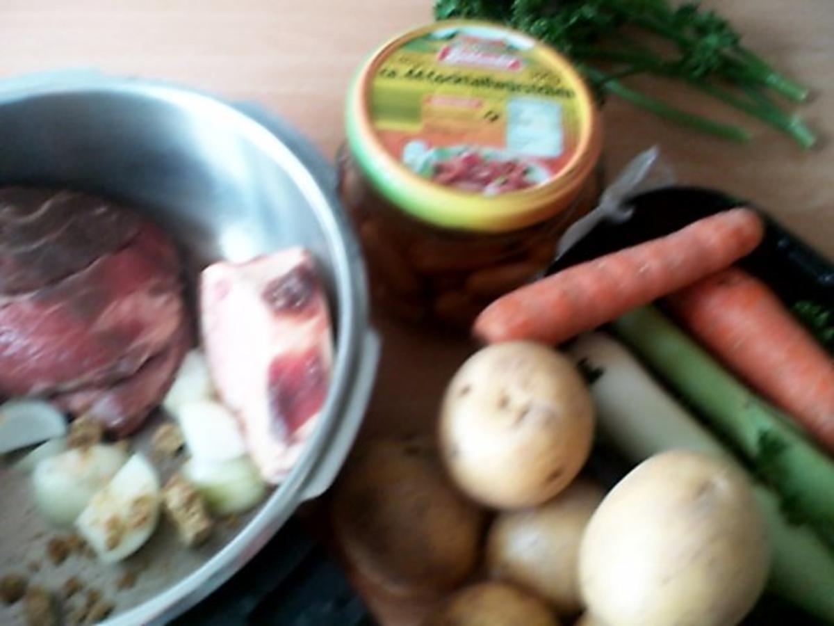 Gemüse-Kartoffeleintopf mit Mett und Würstel - Rezept - Bild Nr. 2