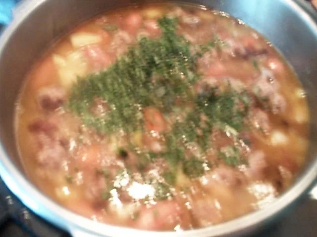 Gemüse-Kartoffeleintopf mit Mett und Würstel - Rezept - Bild Nr. 11