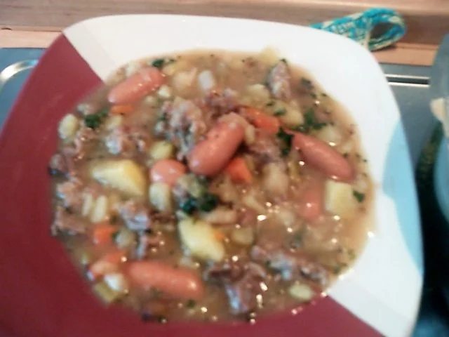 Gemüse-Kartoffeleintopf mit Mett und Würstel - Rezept - Bild Nr. 12