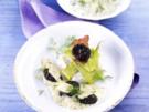 Dorschpäckchen mit getrockneten Pflaumen in Senfsauce - Rezept