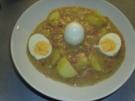 Eier in einer Schinken-Senf-Sosse - Rezept