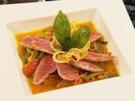 Gebratene Rotbarbe auf Bouillabaisse Gemüse - Rezept