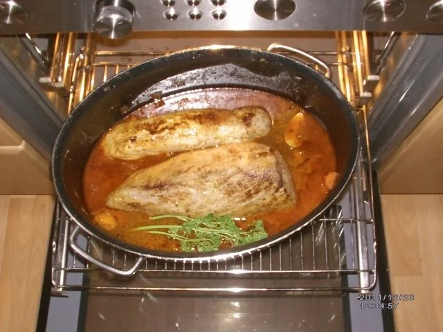 Rinderfilet mit Bratensoße, Herzoginkartoffeln und Rotkohl - Rezept - Bild Nr. 2