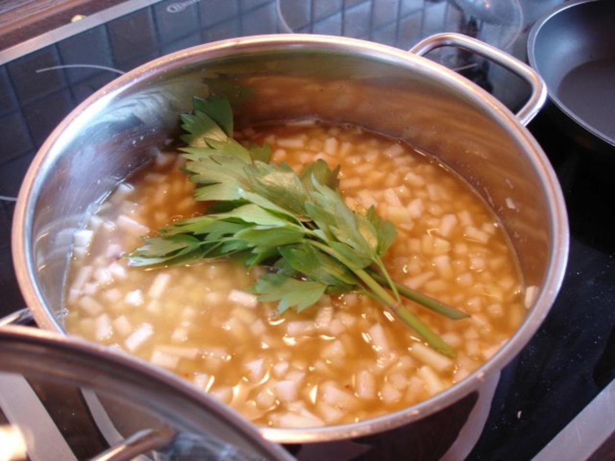 Kohlrabi-Suppe mit Würstchen - Rezept - Bild Nr. 10