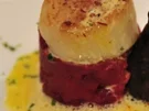 Rezept: Jacobsmuschel auf Rote-Bete-Püree mit Safranschaum Jacobsmuschel auf Rote-Bete-Püree mit Safranschaum - Rezept
