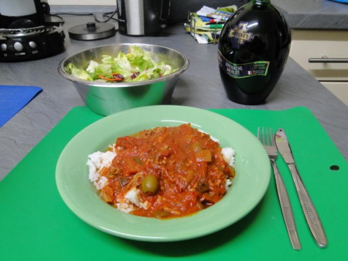 Leichte Küche Gehacktessauce mit Reis Rezept kochbar.de