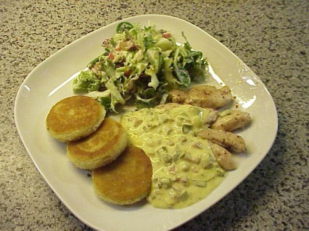 Hähnchenbrust mit Zwiebel-Hollandaise - Rezept - kochbar.de