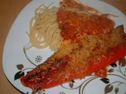 Spitzpaprika überbacken mit einer Käsefüllung - Rezept