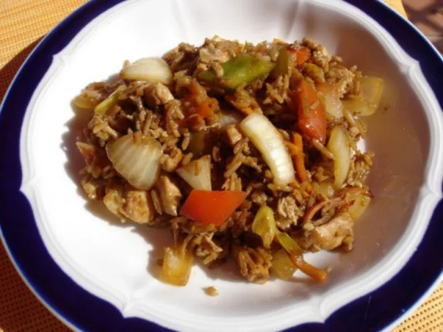 Reste Reis Wok nach Papa - Rezept