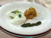 Quark-Limettencrème mit Ananas und Minzpesto à la Henssler - Rezept