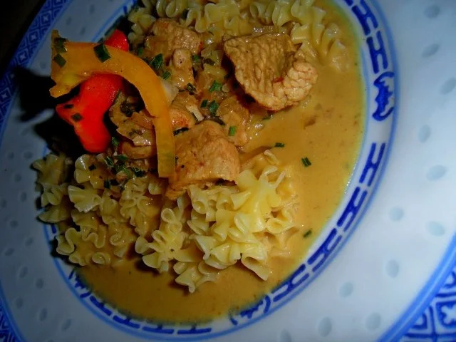 Asiatisches Puten-Kokoscurry ~ mit Woknudeln ~ - Rezept - Bild Nr. 5