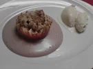 Bratapfel a la E. mit Glühweinzabaione und Zimteis - Rezept