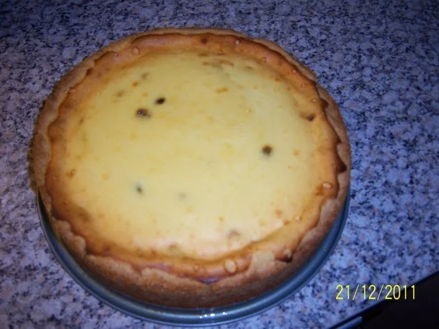 Käsekuchen mit Rosinen - Rezept