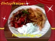 Fleischkäsgyros a`la Jörg mit Pommes und Zaziki - Rezept