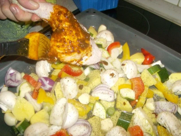 Hendlhaxen auf Gemüse - Rezept - Bild Nr. 7