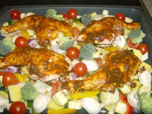 Hendlhaxen auf Gemüse - Rezept - Bild Nr. 9