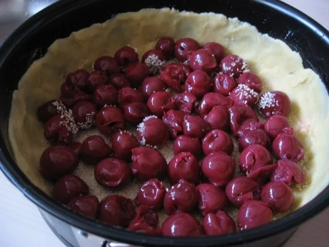 Käsekuchen mit Kirschen - Rezept - Bild Nr. 2