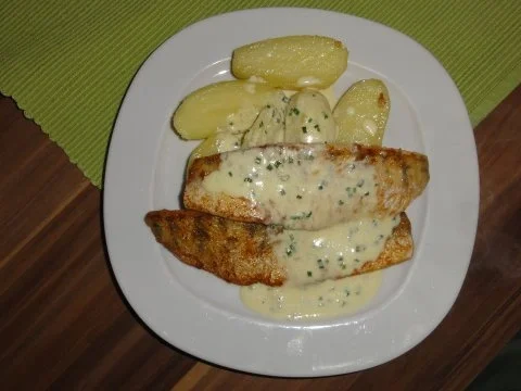 Zander auf warmer Schnittlauchpfütze - Rezept - Bild Nr. 2