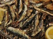 Sardinen al forno mit Kräuter-Knoblauch-Baguette - Rezept