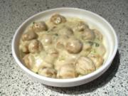 Champignons in Frischkäse-Rahm-Sauce / Champignon-Pfanne - Rezept