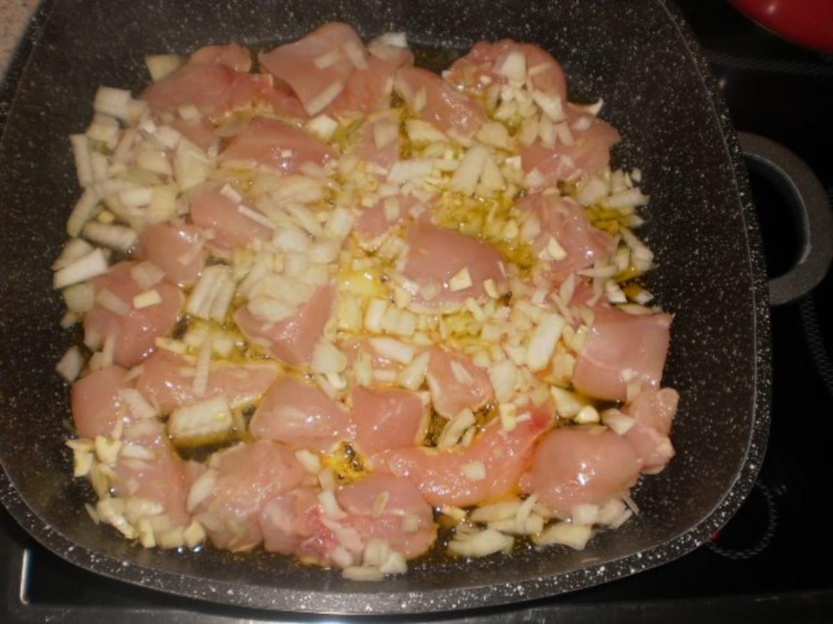 Rosenkohltopf mit Hähnchen und Lauchzwiebelkartoffelpüree - Rezept - Bild Nr. 8