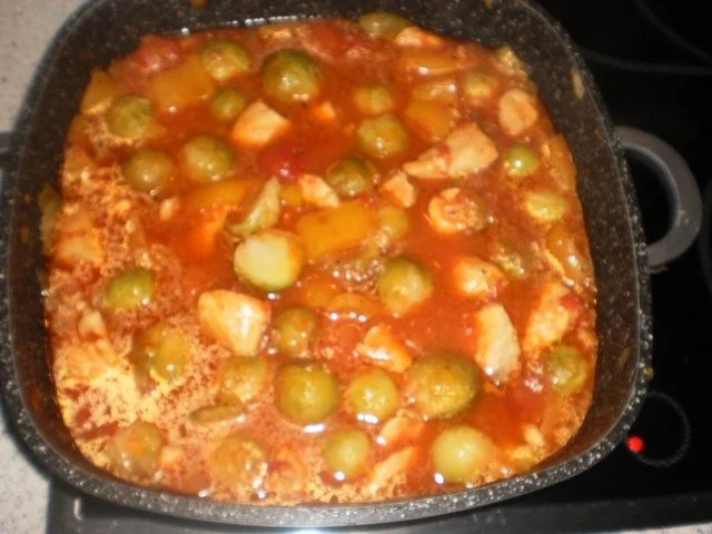 Rezept: Rosenkohltopf mit Hähnchen und Lauchzwiebelkartoffelpüree Bild Nr. 13 Rosenkohltopf mit Hähnchen und Lauchzwiebelkartoffelpüree - Rezept - Bild Nr. 13